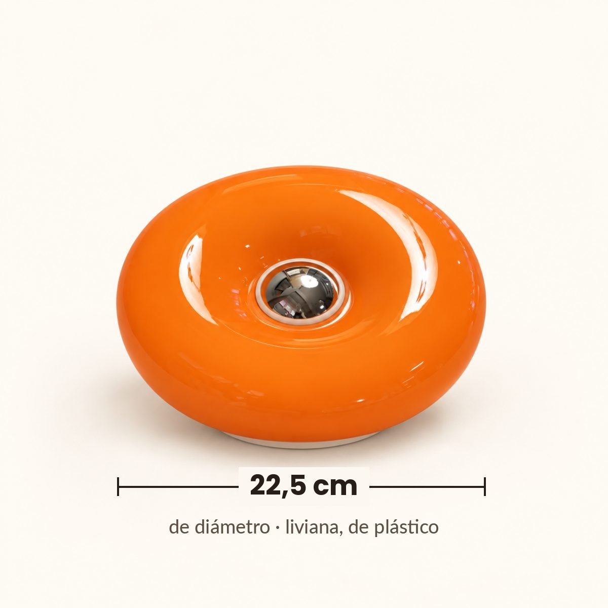 Lámpara donut naranja recargable